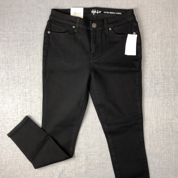 Style & Co Black Ultra Skinny Ankle Jeans Size 6P - Picture 2 of 6